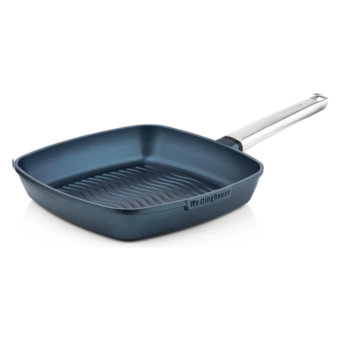 Westinghouse PERFORMANCE SERIES Grillpfanne, Grosse Bratpfanne 28 cm mit Edelstahl-Griff für Indukti