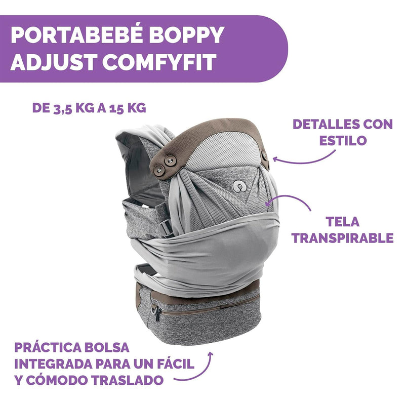 Chicco 00079951840000 Boppy Babytrage Adjust Comfit, grau Pearl, Pearl