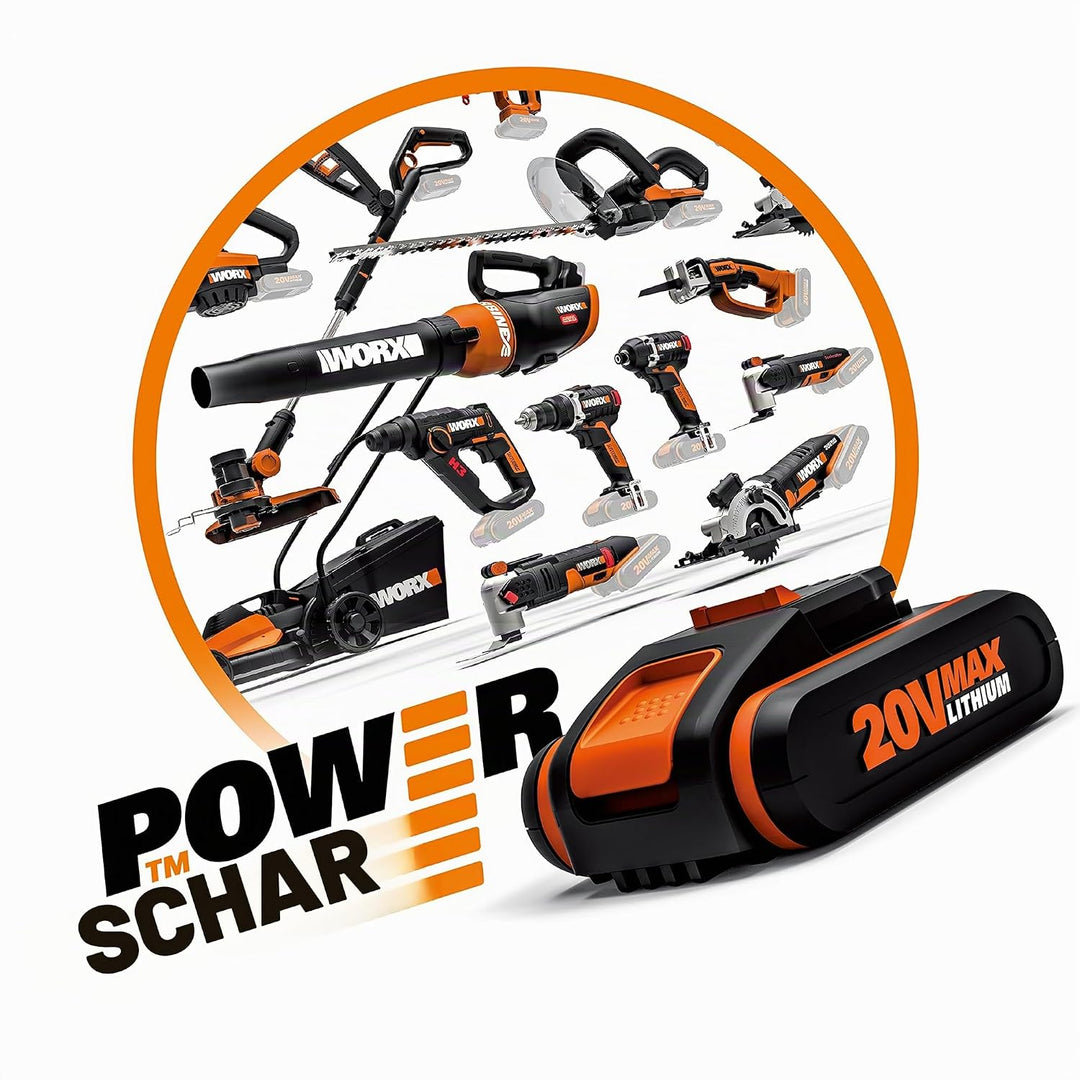 WORX WX803.9 Akku-Winkelschleifer 20V – leistungsstarker Winkelschleifer mit 125mm Scheibendurchmess