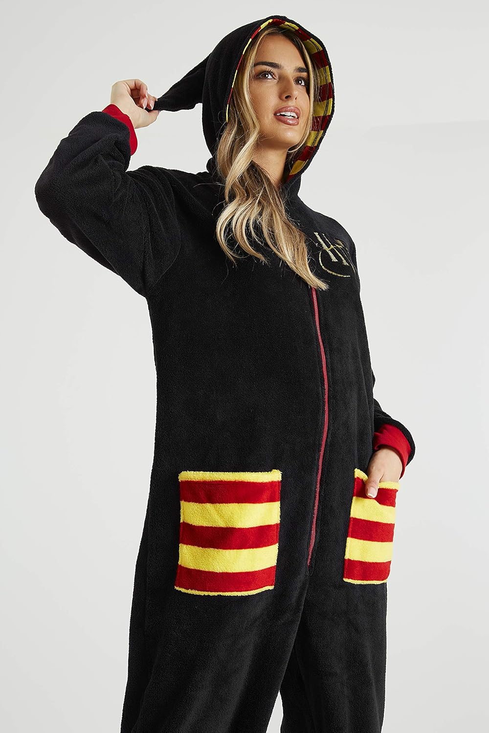 Harry Potter Jumpsuit, Overall Onesie Damen und Herren, Fleece Schlafoverall Einteiler, One Piece Ha
