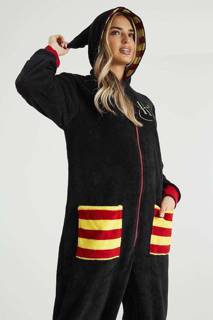 Harry Potter Jumpsuit, Overall Onesie Damen und Herren, Fleece Schlafoverall Einteiler, One Piece Ha