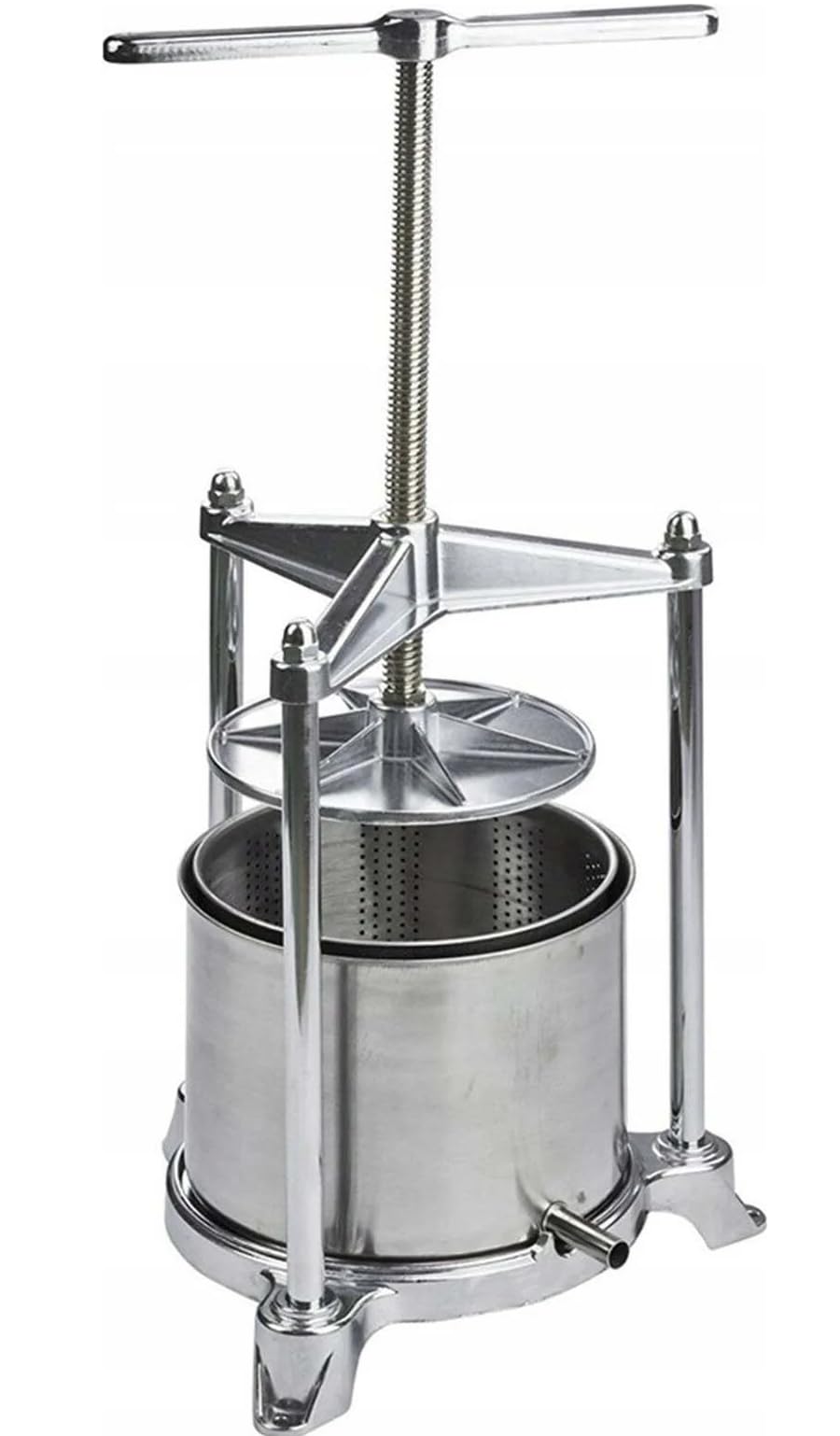 Pavi Lebensmittelpresse aus Aluminium-Druckguss, mit Auffangbehälter aus