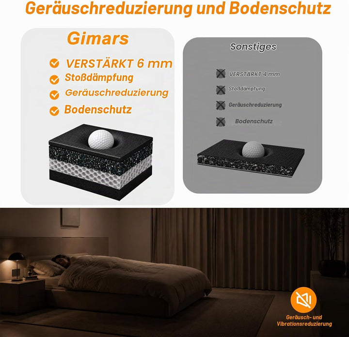 Walking Pad &amp; Laufbandmatte, rutschfester Bodenschutz mit Geräuschdämmung, faltbare Matte aus hochdi