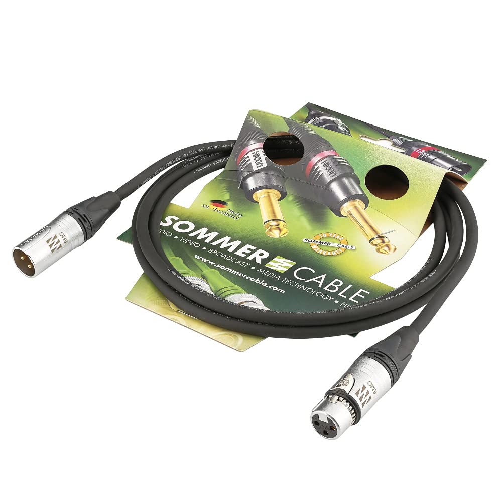 Sommer Cable 1m Referenz XLR Mikrofonkabel EMC-QUAD 4 x 0,14 mm² 3-pol METAlliance Certified Audioka