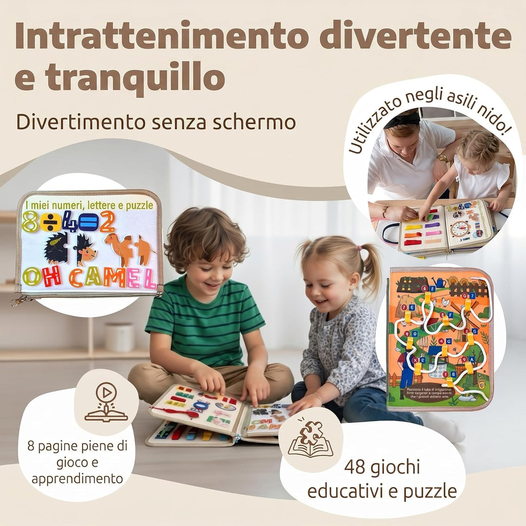 Mallie® Busy Board Montessori Sabbia, Sabbia