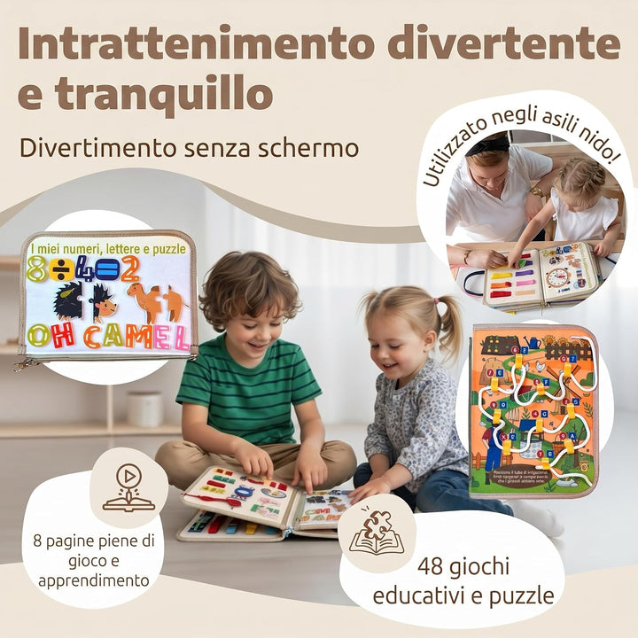 Mallie® Busy Board Montessori Sabbia, Sabbia