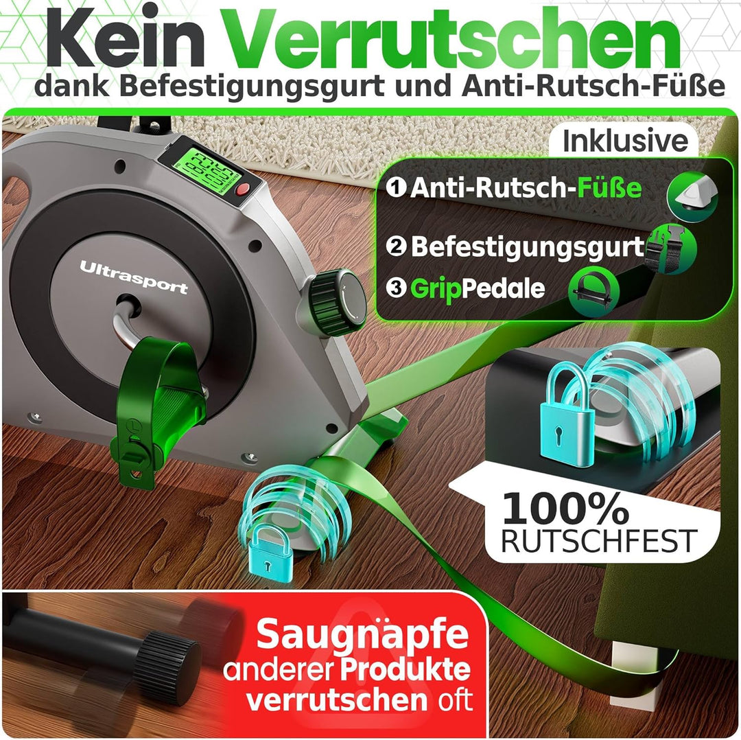 Ultrasport Mini Bike 2in1/3in1, Mini-Heimtrainer, Arm- und Beintrainer, Heimtrainer, Pedaltrainer fü