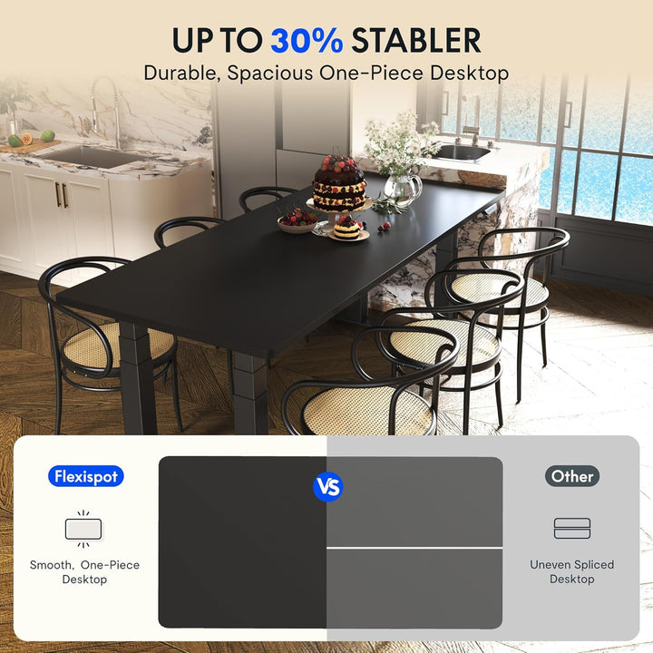 FLEXISPOT stabile Tischplatte 120x60 cm 2,5 cm stark - DIY Schreibtischplatte Bürotischplatte Spanho