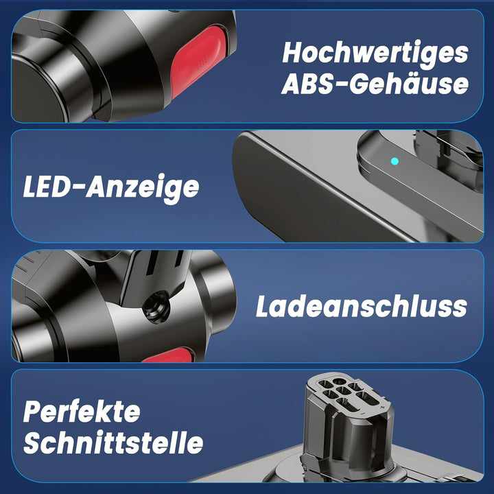 V12 Akku für Dyson V12, Akku für V 12 Detect Slim SV20 SV26 SV30 SV34 SV35 SV46 965470-01 394167-1 3