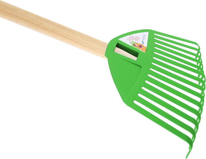 vom Pullach Hof Kinder Rechen Laubrechen 2er Set für Garten Sandkasten Kinderrechen Gartenwerkzeug L