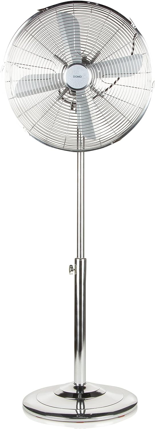 DOMO DO8132 Ventilator Stand 40 cm Chrom, 65 W, 230 V, Silberfarben