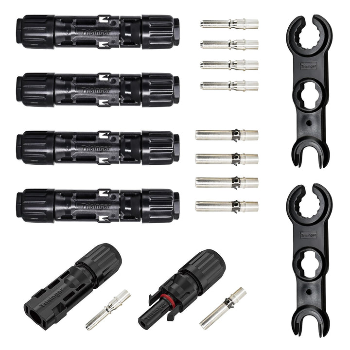 5Paare 10mm² Solar Stecker mit 2 Schraubenschlüsseln, Trisinger IP68 1500V PV Solarpanel Stecker, Vo