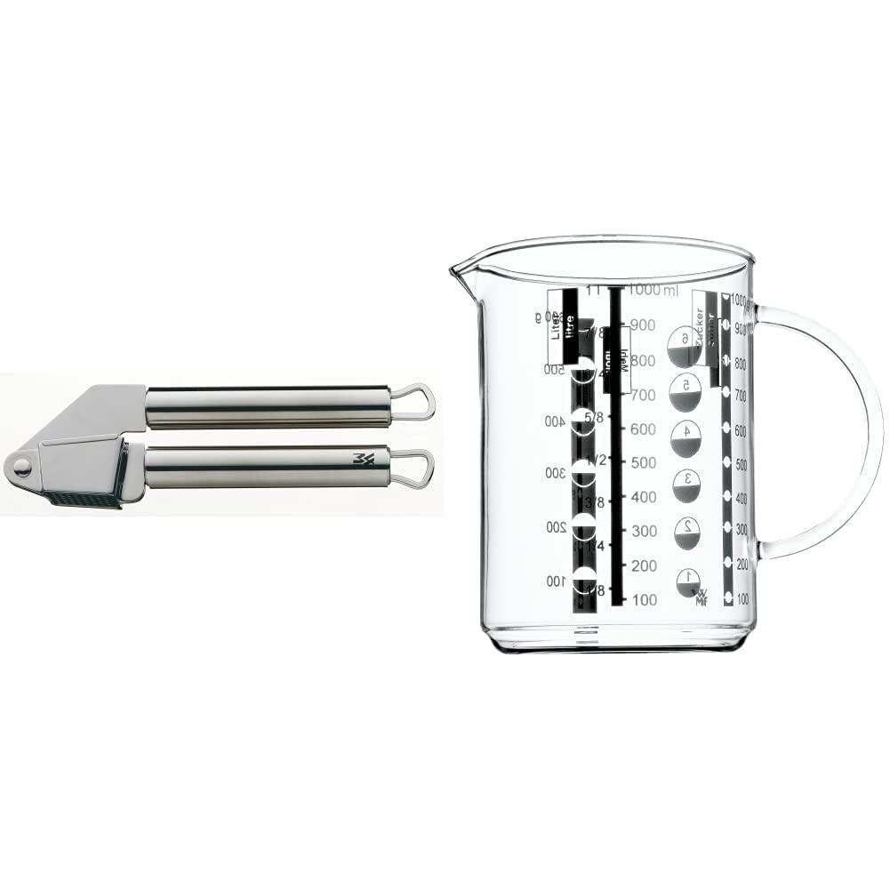 WMF Profi Plus Knoblauchpresse 17,5 cm, Cromargan Edelstahl teilmattiert, spülmaschinengeeignet &amp; Go