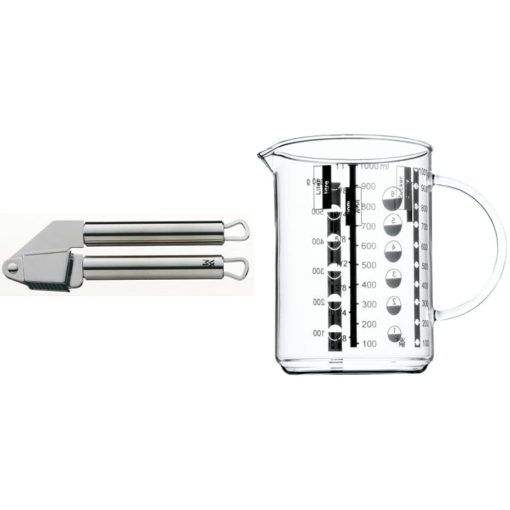 WMF Profi Plus Knoblauchpresse 17,5 cm, Cromargan Edelstahl teilmattiert, spülmaschinengeeignet &amp; Go