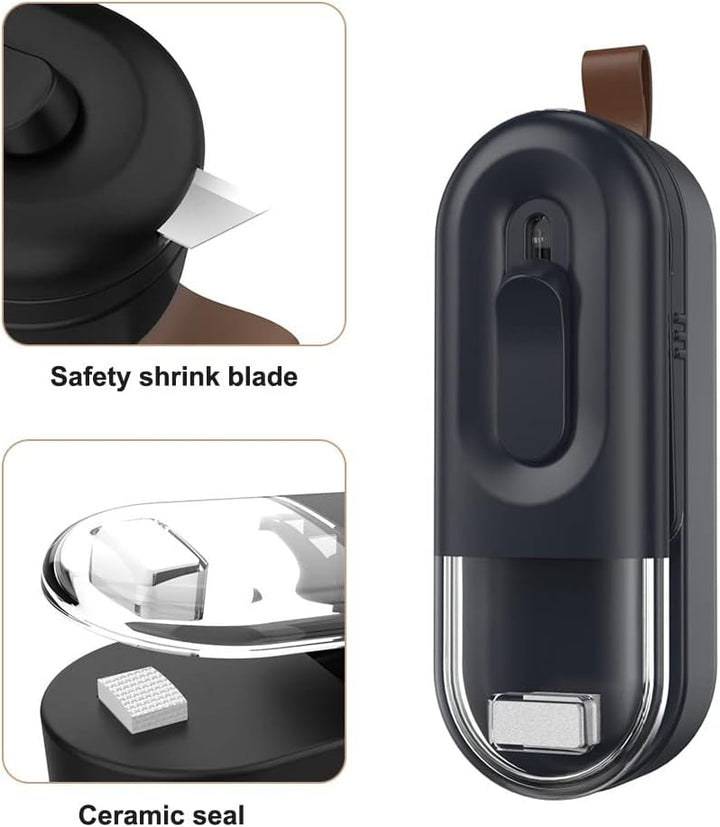 2-in-1 Bag Sealer, Mini-Beutel-Versiegeler, Tragbar Akku-Verschlussgerät für Plastiktüten Beutel Spä