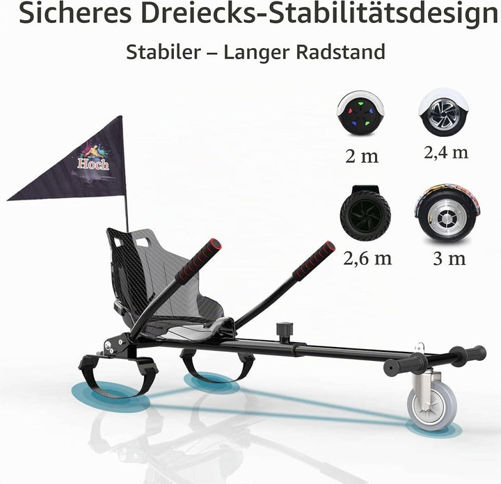 Hoverboards Go Kart, Hoverboards mit Sitzaufsatz Hoverkart,- Verstellbarer Hoverkart-Sitz für elektr