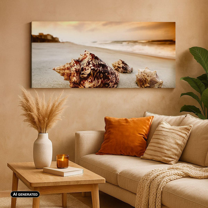 Panorama Bilder auf Leinwand 100x40cm Leinwandbild Strand schön karibisch bunt Gross Wanddeko Bild S