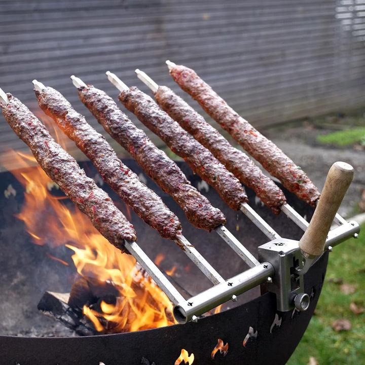 Grillrost.com Das Original Steckelfischhalter | Asado Grill| mit innovativer Höhenverstellung für Fe