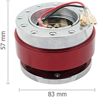 TOTMOX Universal-Autolenkrad-Schnellspanner-Nabenadapter-Kit rot, rot