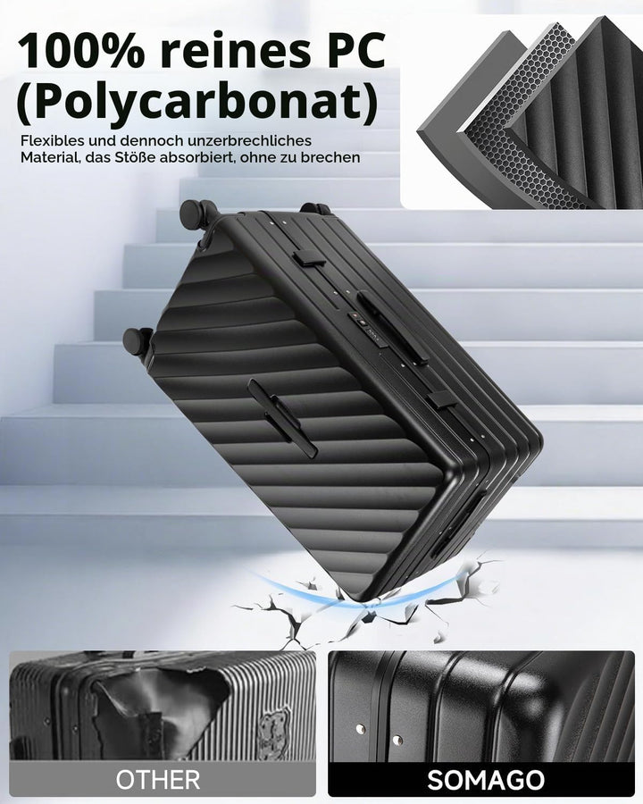 Sea choice Kofferset 2 Teilig Hartschale Trolley Handgepäck mit Laptopfach und Grosse Kapazität 30in