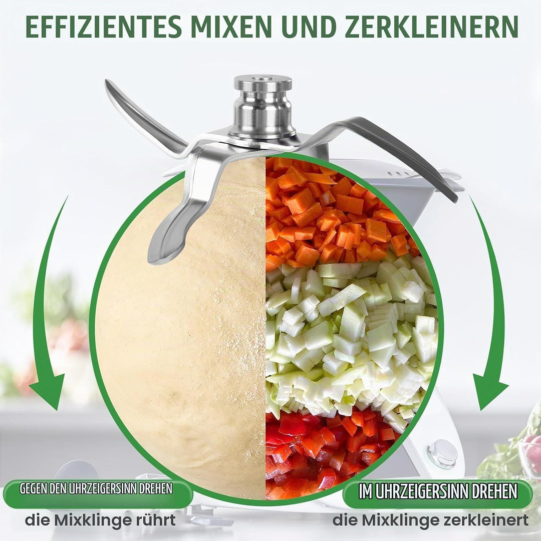 Messer für Vorwerk Thermomix TM5/TM6 - Mixmesser aus Edelstahl mit Dichtring, Zubehör &amp; Ersatzteile