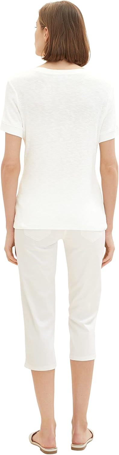 TOM TAILOR Damen Alexa Capri Fit Hose 34 10315 - Whisper White, 34 10315 - Whisper White