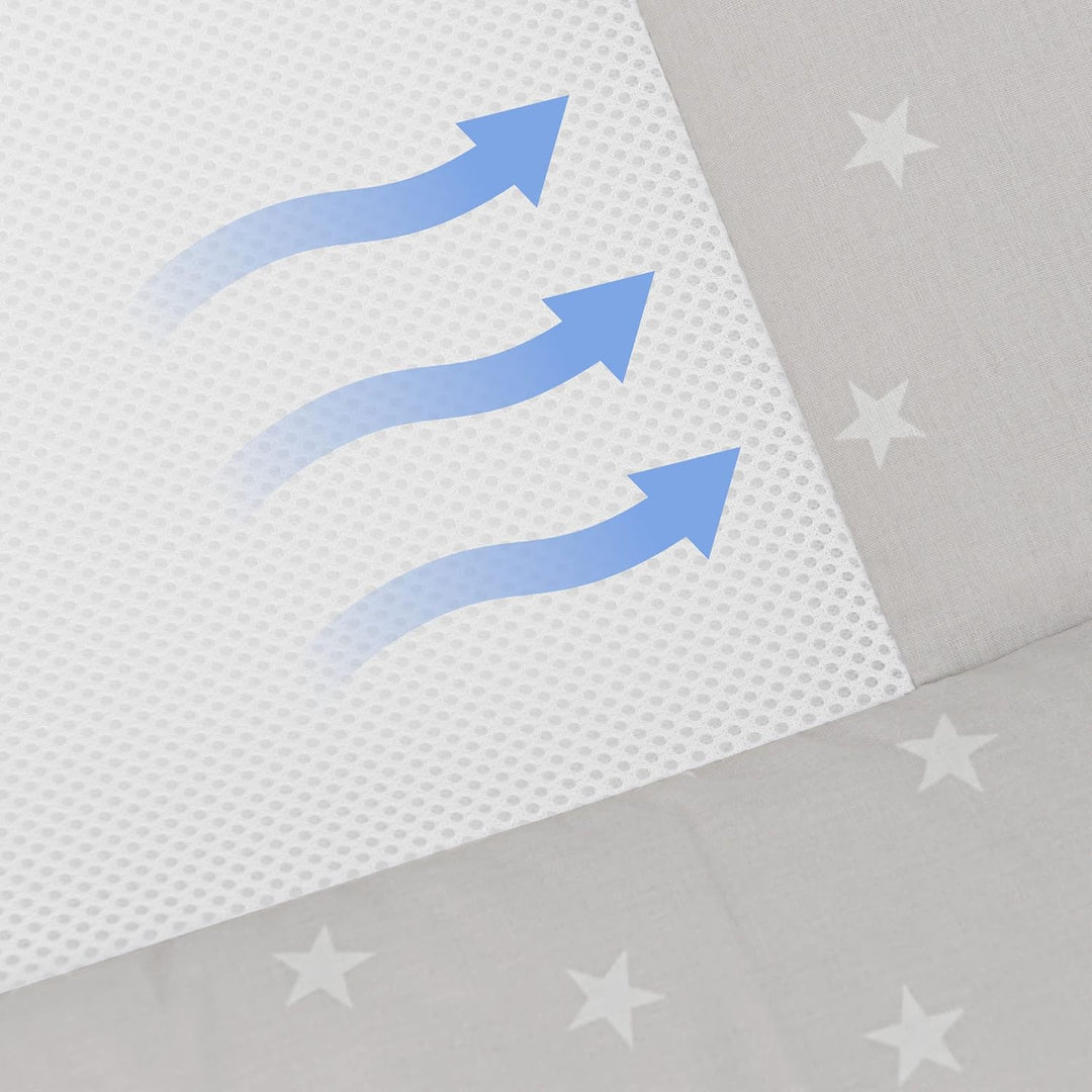 Babysanity - Bettumrandung Babybett mit Baby Air Mesh-System ausgestattet - Der weiche und stabile b