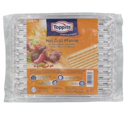 Toppits Hot Grill Pfanne (4 St.) 3er Pack 3 X 4 St.