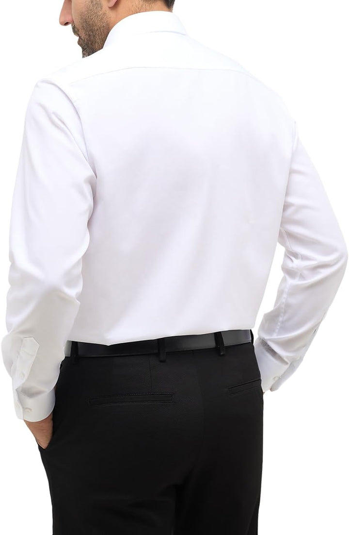 ETERNA Langarm Hemd COMFORT FIT Pinpoint unifarben mit Classic Kent Kragen 26 Weiss, 26 Weiss