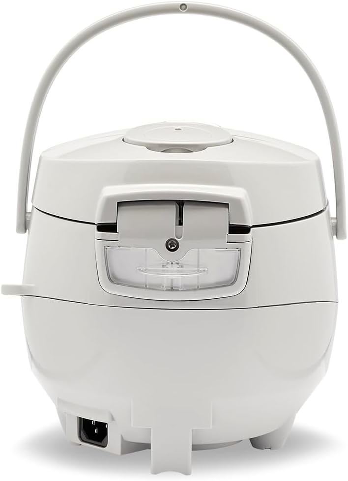 Digitaler Reishunger Mini Reiskocher und Dampfgarer in Grau - Warmhaltefunktion, Timer & Premium Top