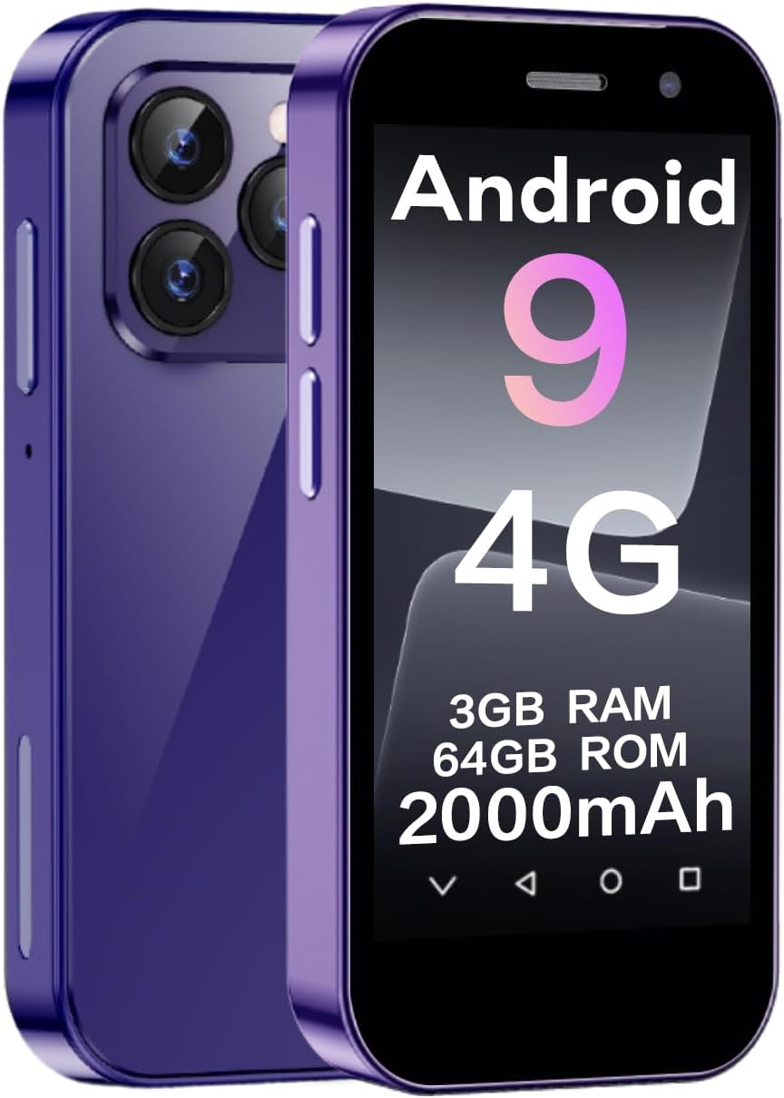 ZOKOE Mini Handy Smartphone für Kinder 3-Zoll-Bildschirm 2600 mAh 3GB RAM 64GB ROM 2.0+5.0MP Gesicht