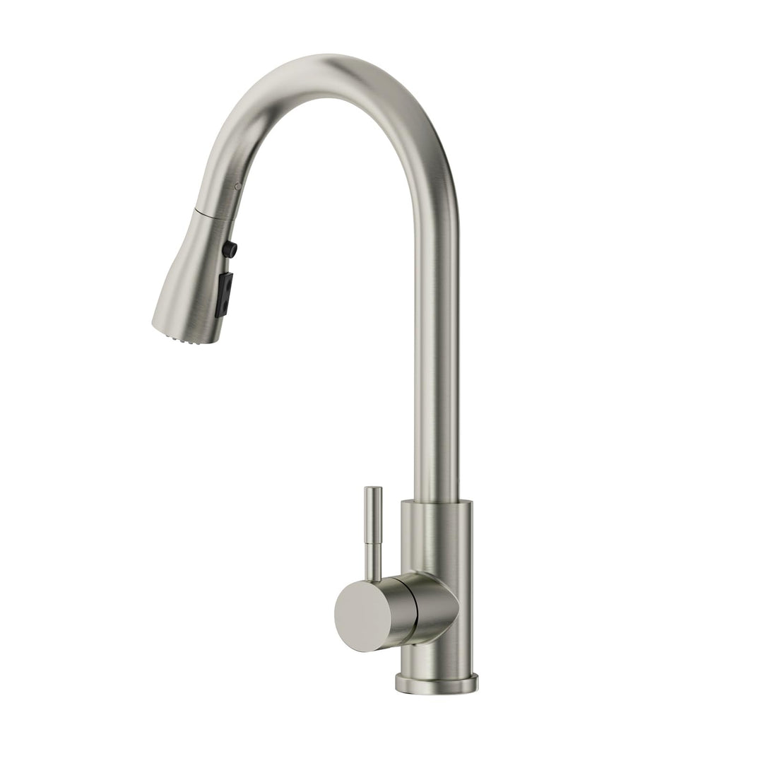 Wasserhahn Küche, SEMANEY Hochdruck Küchenarmatur mit 3 Funktionen Brause Ausziehbar, Hohe Bogen Arm