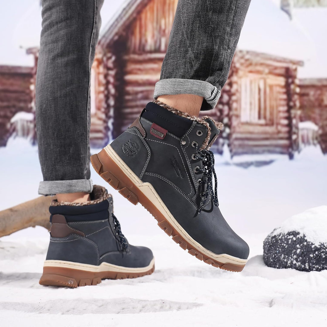 ARRIGO BELLO Winterstiefel Herren Winterschuhe Gefüttert Rutschfeste Warm Stiefel Gemütlich Trekking