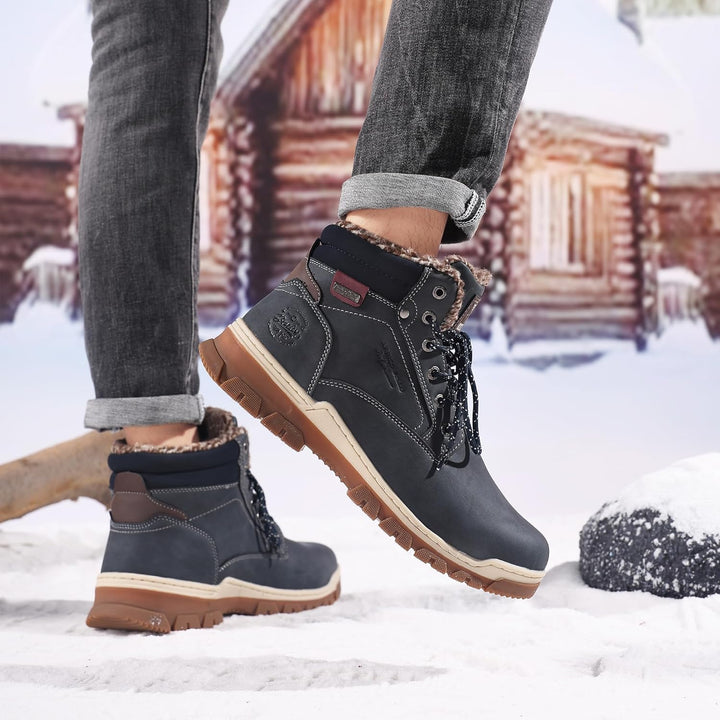 ARRIGO BELLO Winterstiefel Herren Winterschuhe Gefüttert Rutschfeste Warm Stiefel Gemütlich Trekking