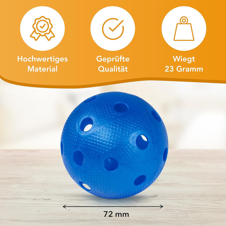 Fat Pipe | Floorball Unihockey Ball 24er Team Set | Fat Balls | Color Mix | Wettkampfball Trainingsb
