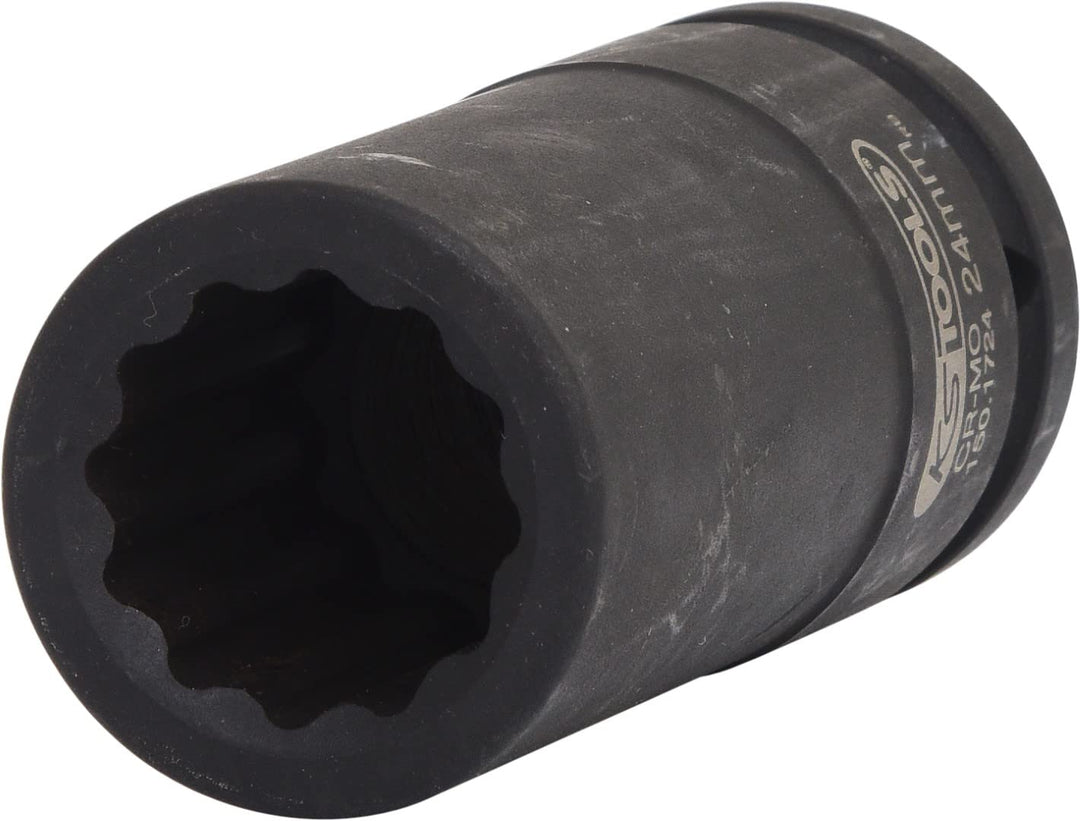 KS Tools 150.1724 3/4" 12-Kant-Antriebswellen-Kraftstecknuss, lang, 24mm
