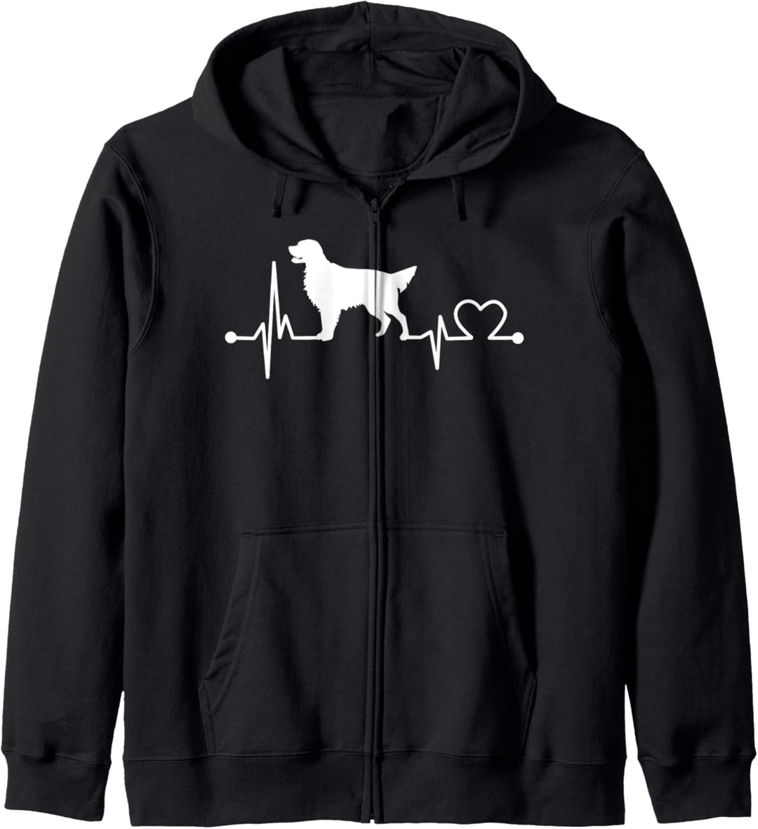 Flat-Coated Retriever Herzschlag Hemd Hund Haustier Frauen Kapuzenjacke
