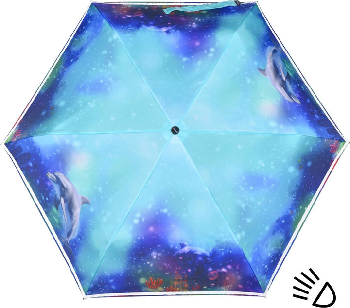 Knirps Kinder-Taschenschirm 4Kids reflective mit Reflexborte - Dolphin, Dolphin