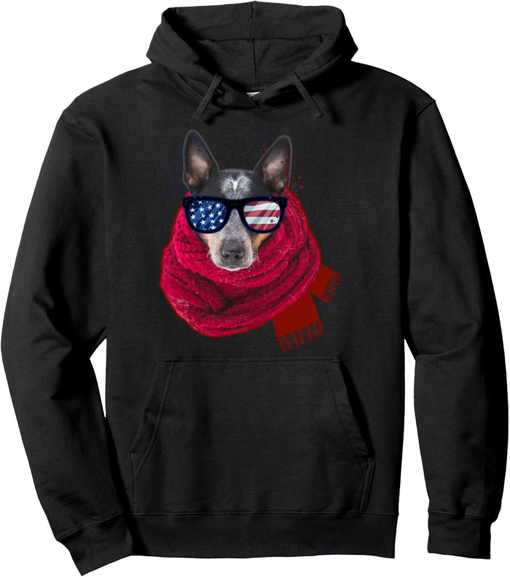 Australischer Cattle Dog I USA Flagge I Cattle Dog Pullover Hoodie