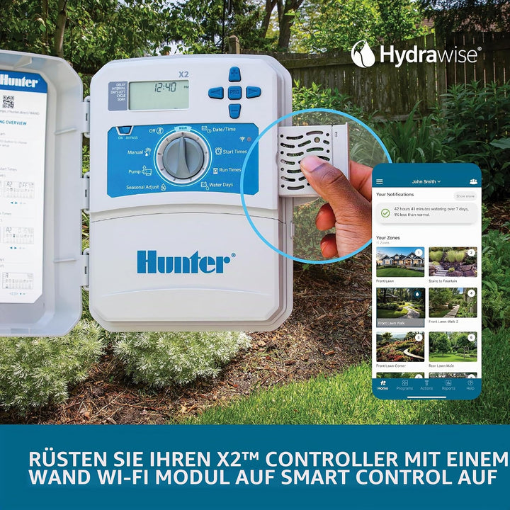 Hunter Industries Hydrawise X2 14-Station Outdoor-Bewässerungsregler (X2-1400) 14 Stationen, 14 Stat