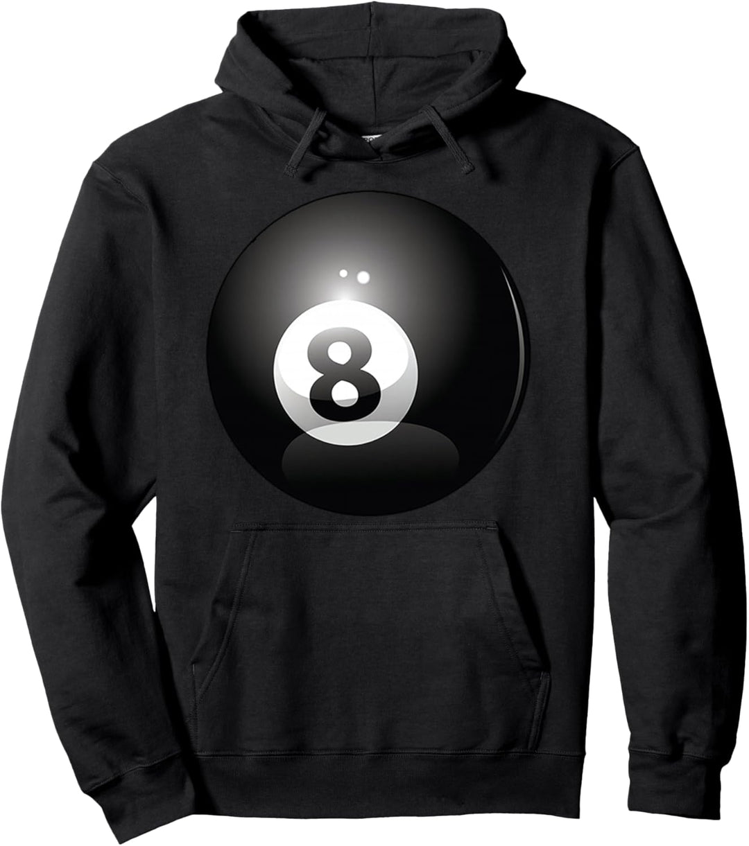 8 Ball Billiards Pool Player Eight Ball Lucky 8 Fun Gift Pullover Hoodie