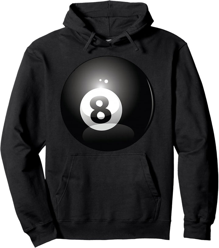 8 Ball Billiards Pool Player Eight Ball Lucky 8 Fun Gift Pullover Hoodie