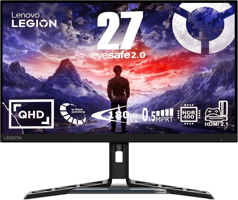 Lenovo Legion R27qe | 27" QHD Gaming Monitor | 2560x1440 | 180Hz | 450 nits | 0,5ms Reaktionszeit |