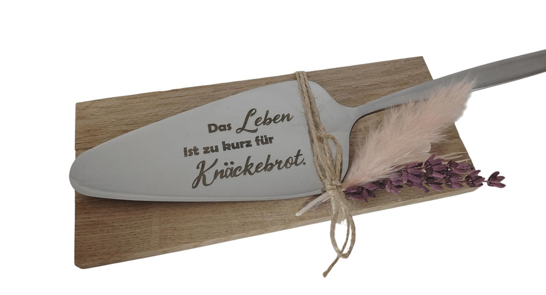 Generisch Tortenheber mit lustigem Spruch, Holz Kuchenserver mit Gravur, Dekorative Kuchenschaufel m