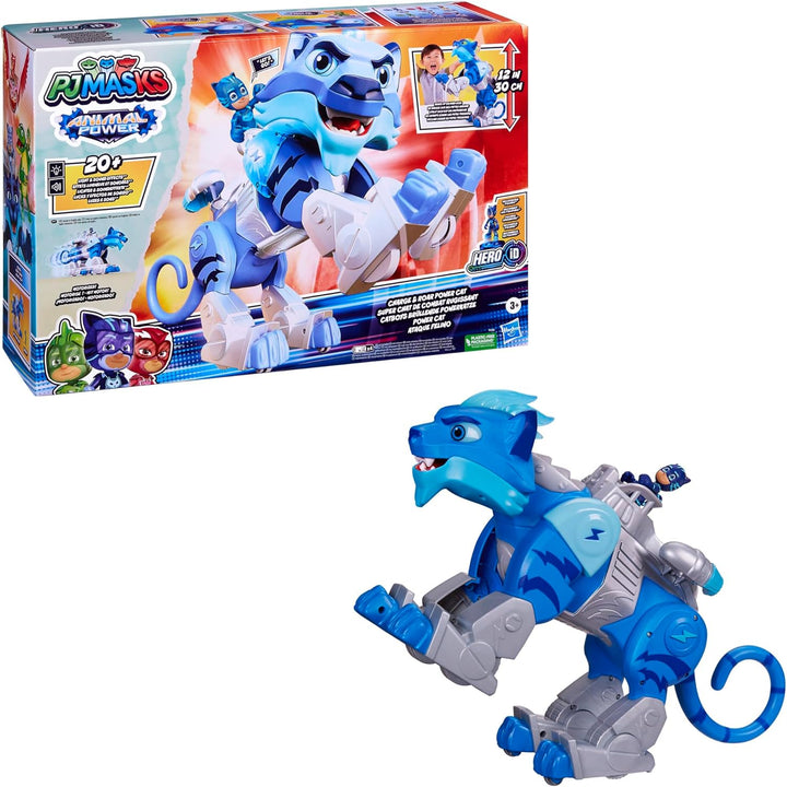 PJ Masks Hasbro Animal Power Charge and Roar Power Cat, Interactive Toys with 20+ Lights and Sounds,