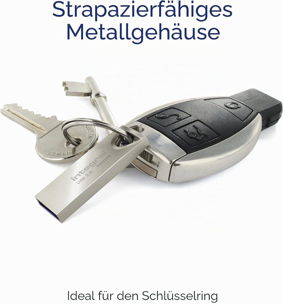 Integral 128GB USB-Speicher 3.2 Gen 1 Flash-Laufwerk Fusion mit Metallgehäuse, bis zu 110MB/s Arc 3.