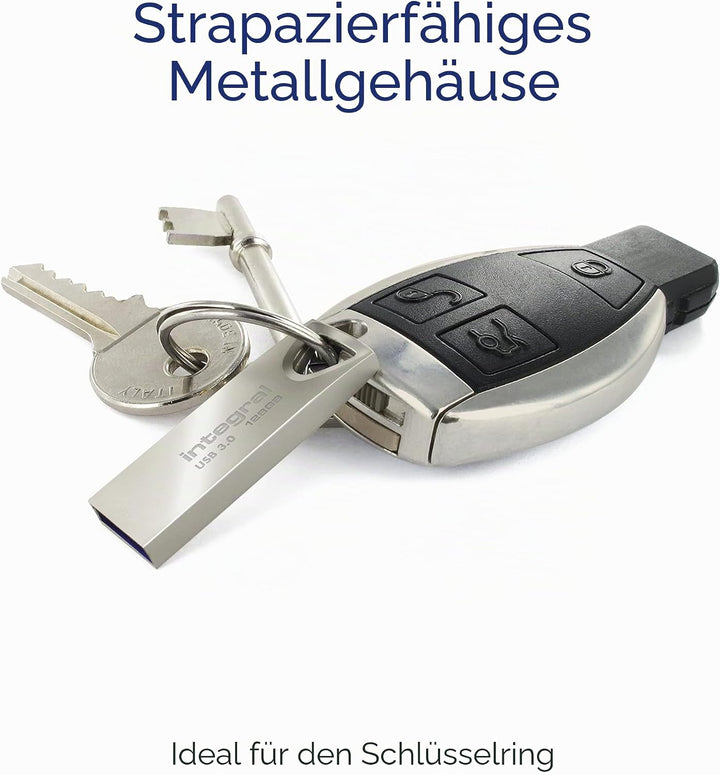 Integral 128GB USB-Speicher 3.2 Gen 1 Flash-Laufwerk Fusion mit Metallgehäuse, bis zu 110MB/s Arc 3.