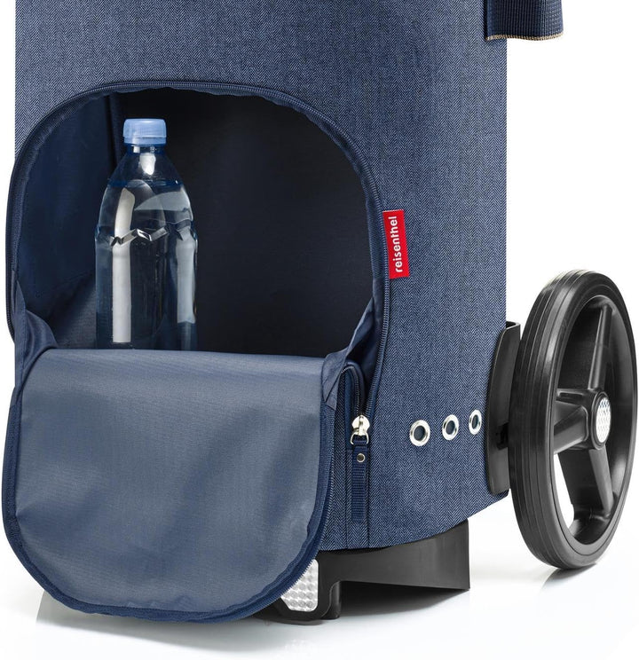 reisenthel citycruiser Set (Rack + Bag) Tasche Herringbone Dark Blue + Rack Black - Praktische Einka