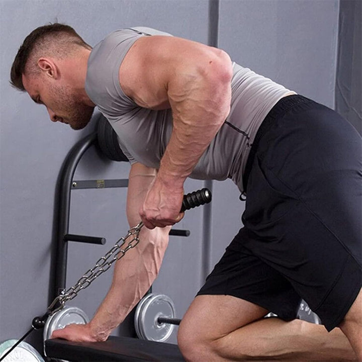 Übungsgriffe,Gym-Kabelgriffe | Trizeps-Kraft-Fitness-Griff | Einzelner Gym-Griff zum Herunterdrücken