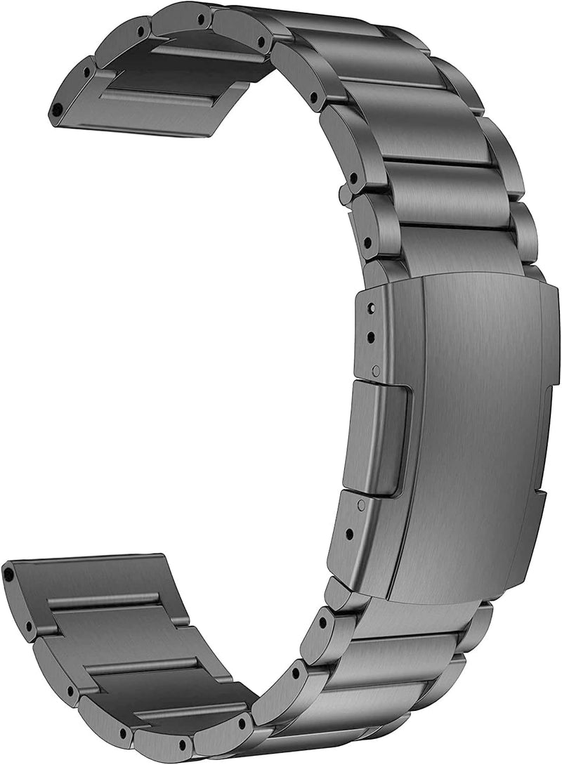 MaKTech Titanband,22mm Leichtes Metall Link Armband,Kompatibel mit Samsung Galaxy Watch 3 45mm/46mm,